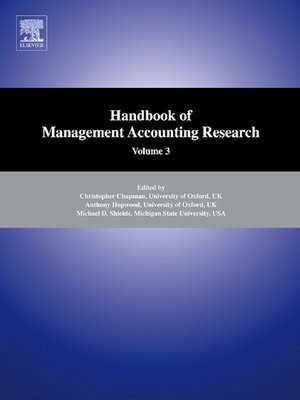 cover image of Handbooks of Management Accounting Research 3-Volume Set